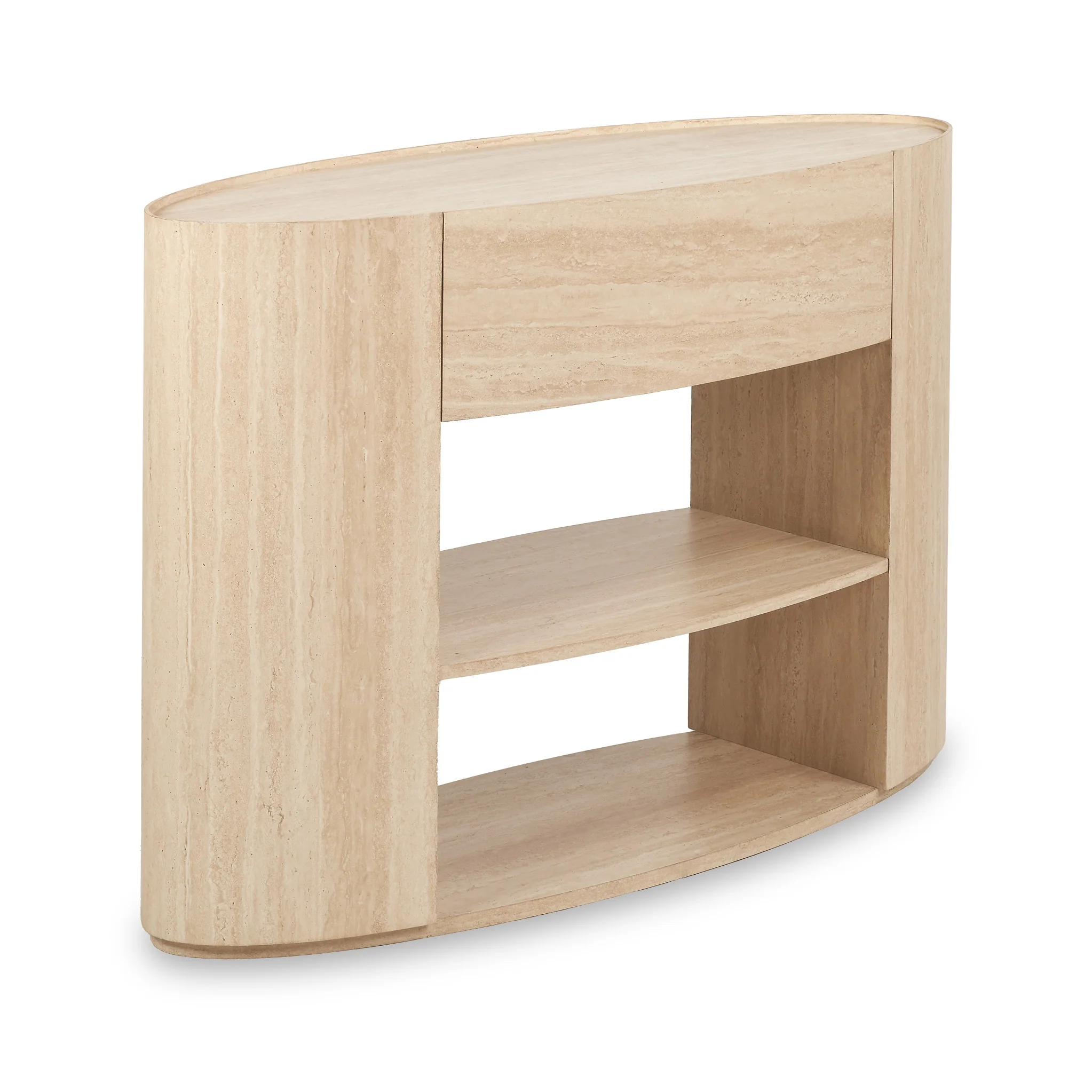 Tivoli Travertine Effect 1 Drawer Console Table