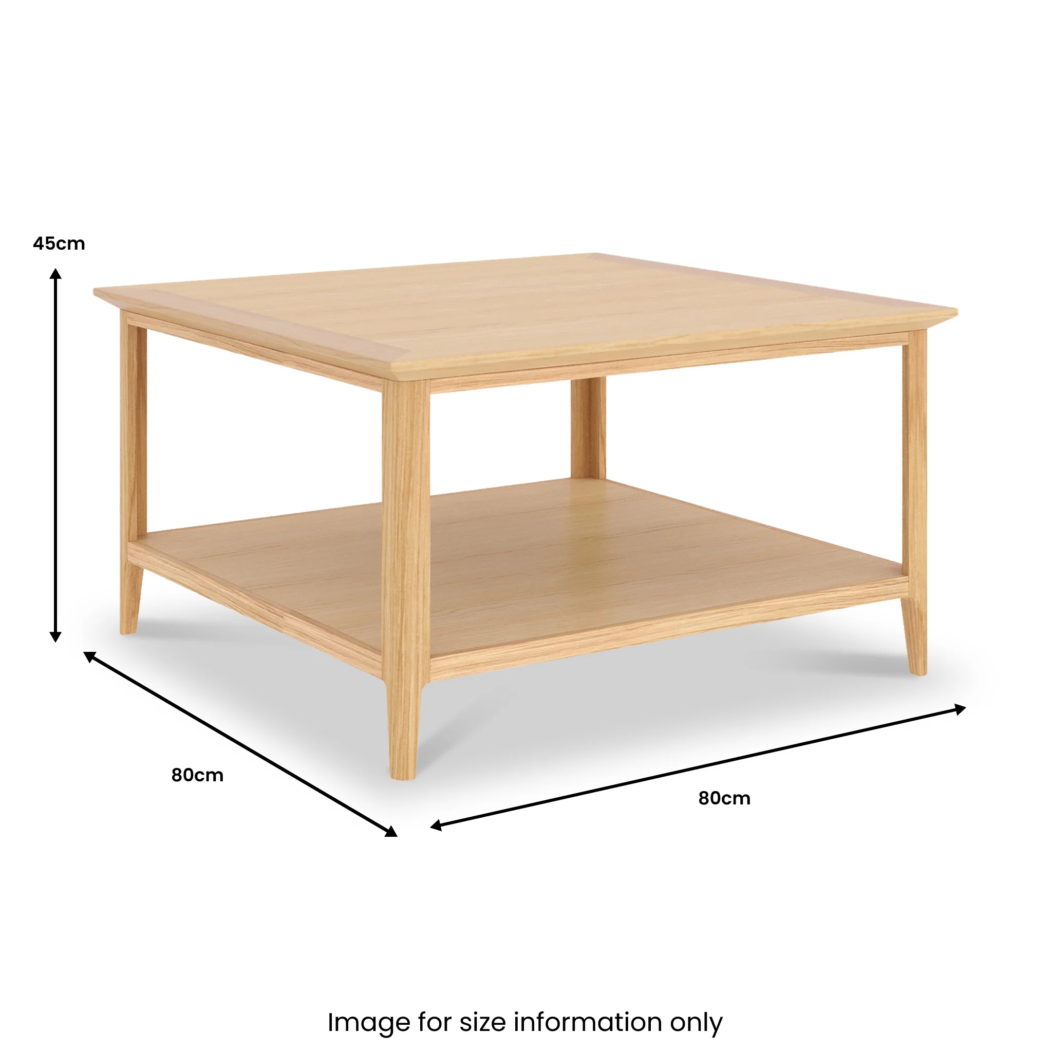 Towan Square Coffee Table With Shelf - Image 4