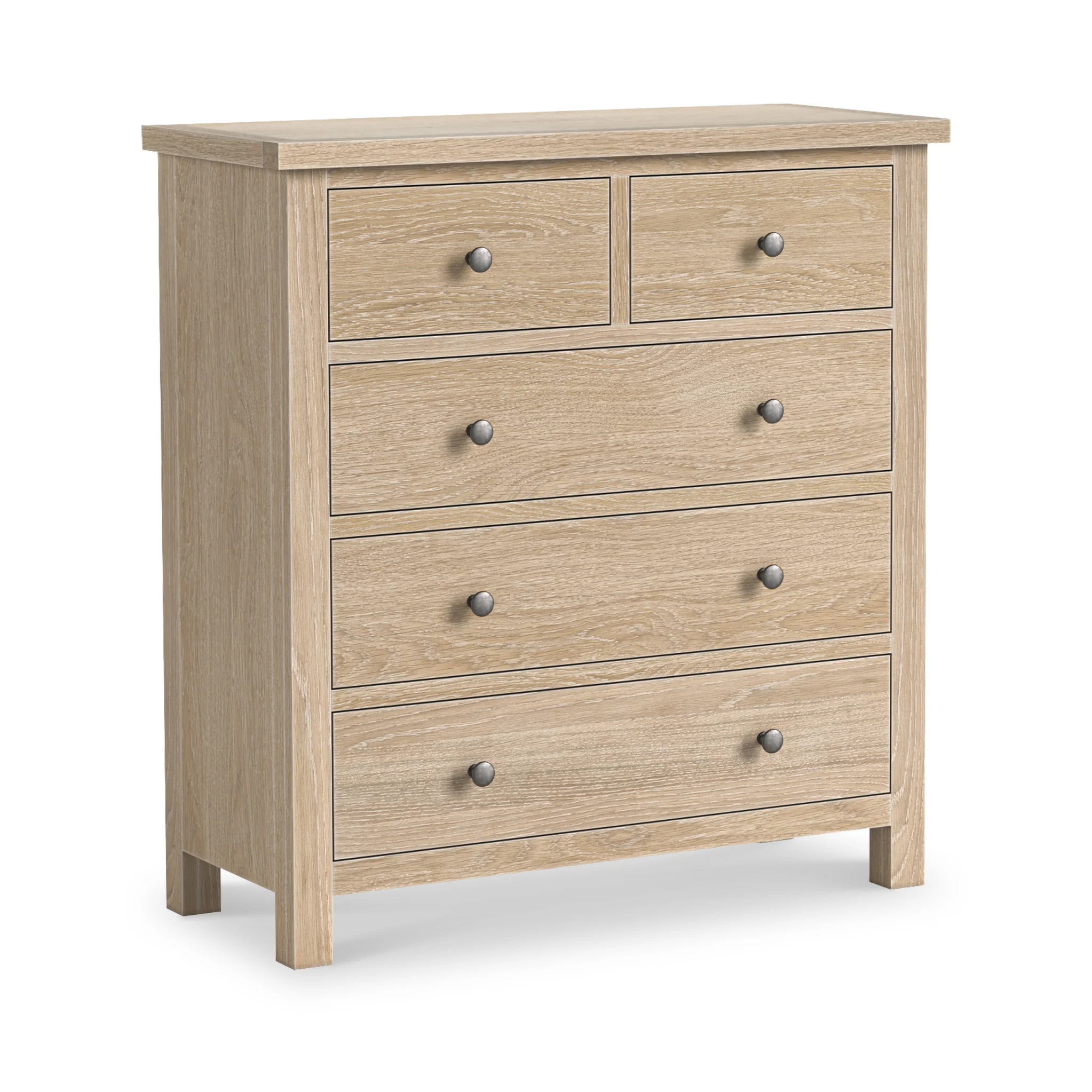 Trelan Washed Oak 2 Over 3 Chest of Drawers - Image 2