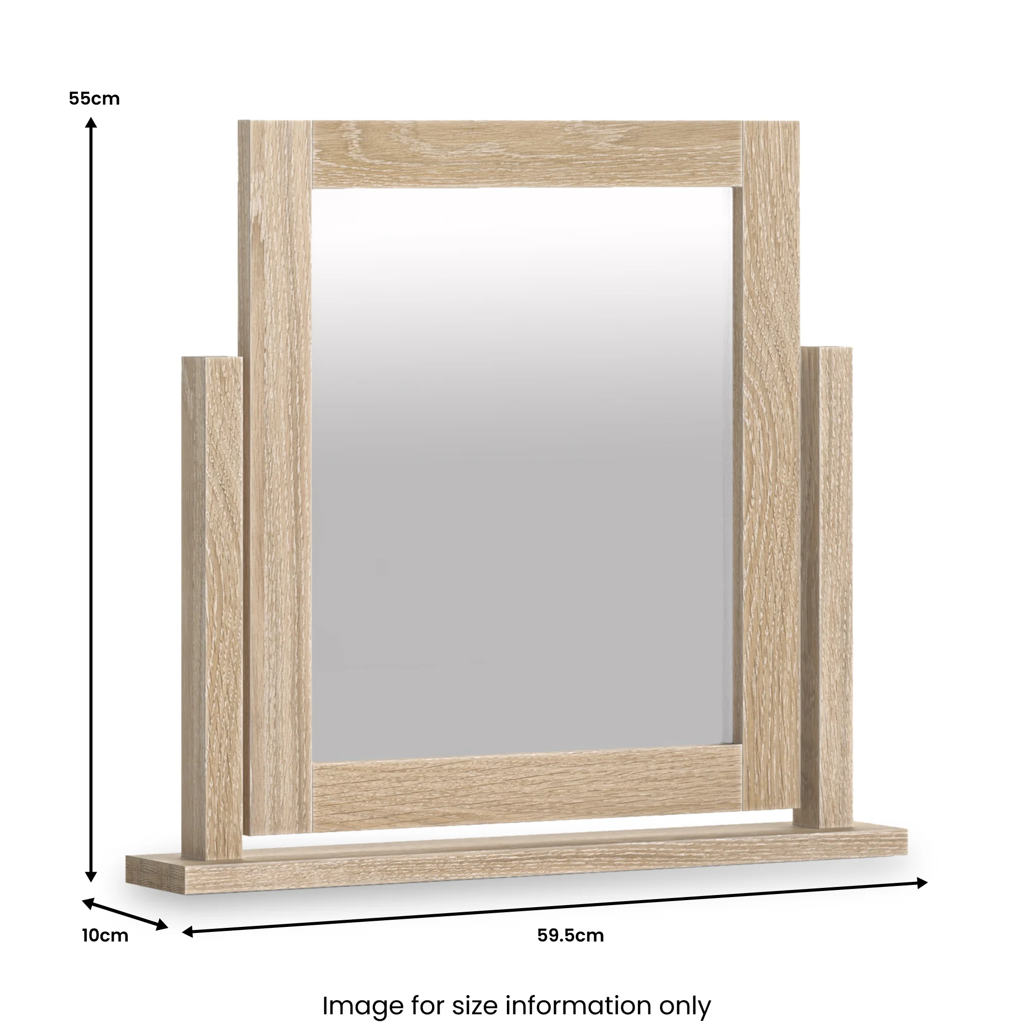 Trelan Washed Oak Vanity Mirror - Image 2