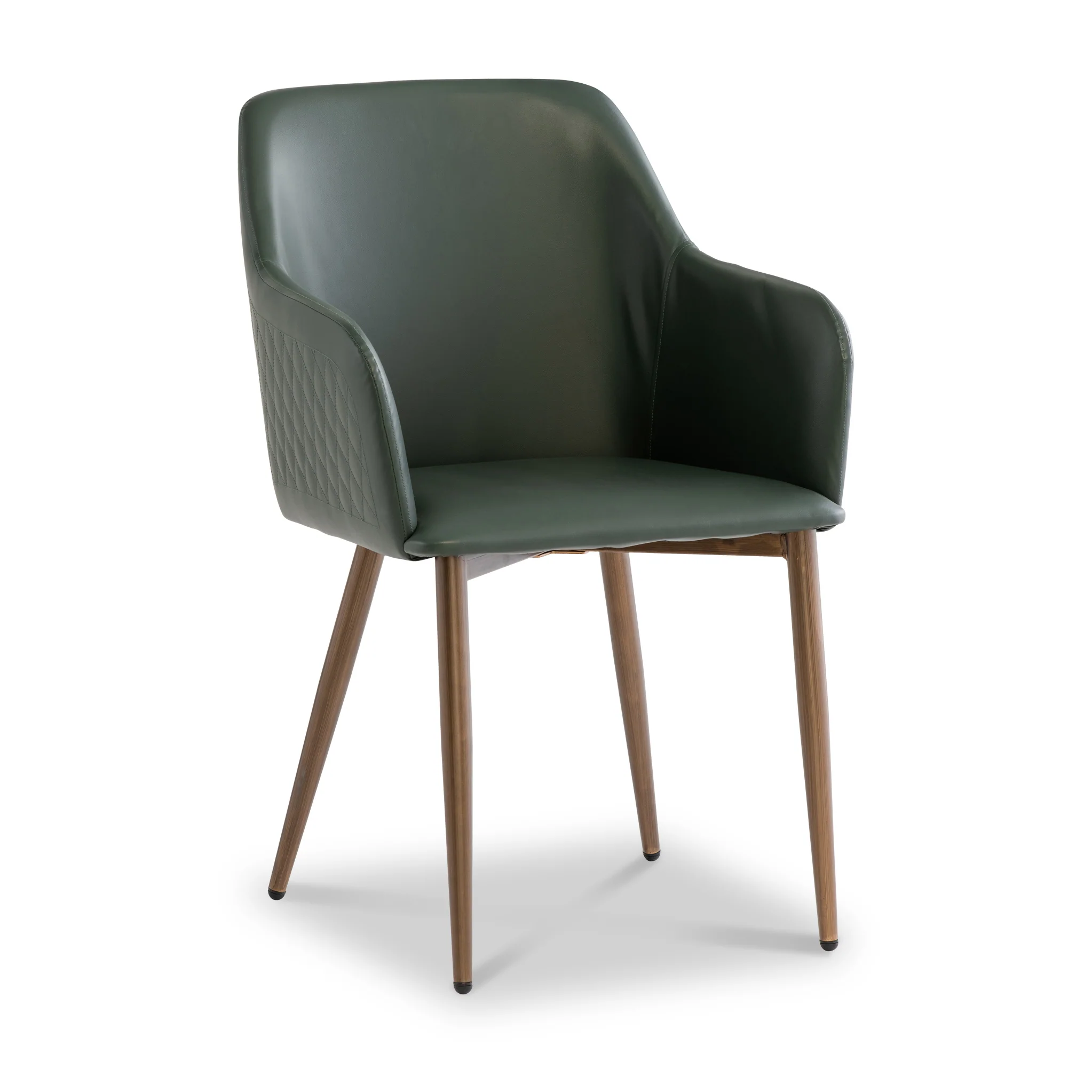 Viktor Faux Leather Quilted Stitch Back Dining Chair