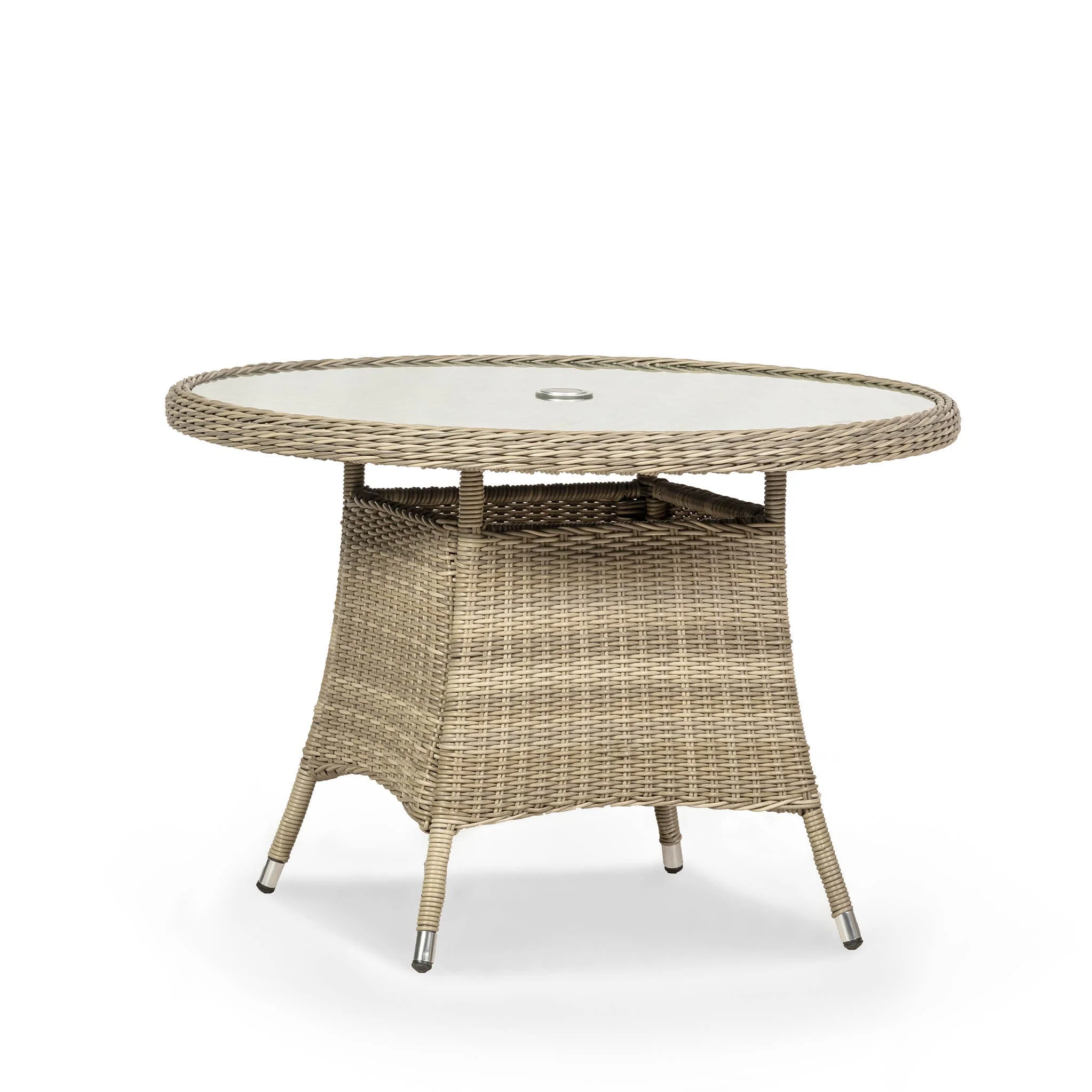 Wentworth 4 Seat 110cm Highback Rattan Dining Set - Image 5